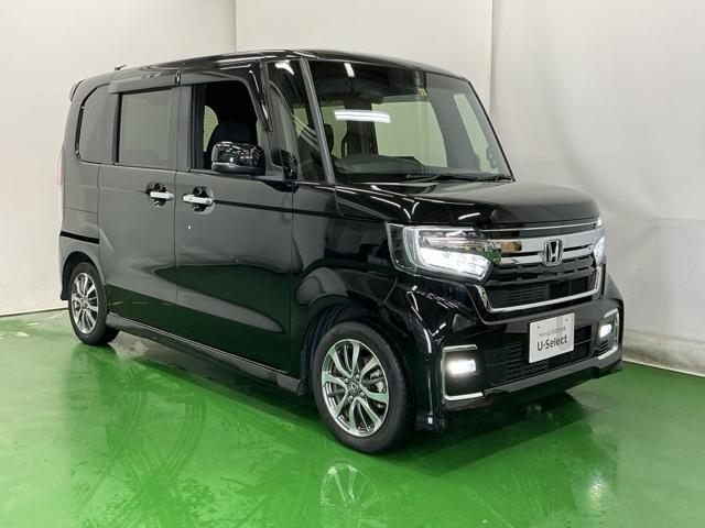 Ｎ－ＢＯＸカスタム Ｌ　ナビ　Ｒカメラ　ブルートゥース　フルセグ　スマートキーシステム　追従型クルコン　ヒーター　Ｂｌｕｅｔｏｏｔｈ音楽　電動格納式ドアミラー　衝突安全ボディ　ＬＫＡＳ　パーキングサポート　リヤカメラ　記録簿（7枚目）