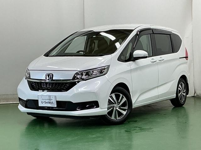 フリード＋ Ｇ　ナビ　Ｒカメラ　ブルートゥース　ＥＴＣ　衝突被害軽減システム　シ－トヒ－タ－　盗難防止装置　アイドリングストップ　両側パワースライドドア　ＬＥＤヘッド　ＥＳＣ　エアバック　パワーウインドウ　ＡＢＳ（10枚目）