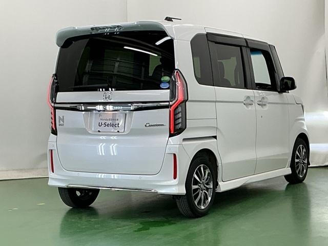 N-BOXカスタム L ドラレコ ナビ Rカメラ ブルートゥース 両席エアバック Bモニタ ブレーキサポート セキュリティー LEDランプ キーレスエントリー 記録簿 SRS 横滑り防止機能 片側電動両側スライドドア PW(8枚目)