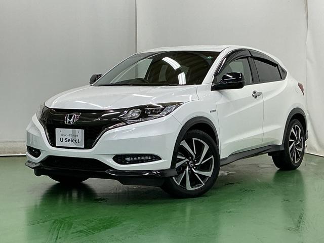 ヴェゼル ハイブリッドＲＳ・ホンダセンシング　ナビ　Ｒカメラ　ブルートゥース　フルセグ　ＥＴＣ付　定期点検記録簿　サイドＳＲＳ　フルオートエアコン　ＵＳＢ接続　両席エアバック　スマキー　オートクルーズコントロール　衝突軽減ブレーキシステム　イモビ（10枚目）