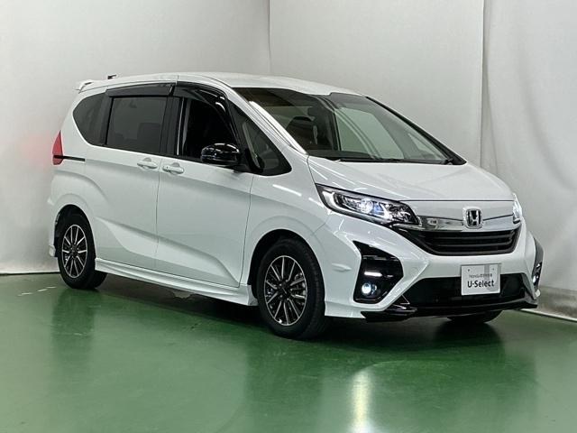 フリードハイブリッド ハイブリッド・モデューロX ドラレコ ナビ Rカメラ 後席モニター アイドリングストップ オートエアコン DVD スマ-トキ- クルコン LEDヘッドライト リアカメラ 衝突被害軽減システム VSA ETC フルセグTV USB(7枚目)