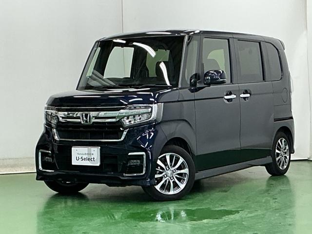 N-BOXカスタム L ドラレコ ナビ Rカメラ ブルートゥース 両席電動スライドドア Pソナー サイドエアバッグ Aストップ シートヒータ ベンチシート 点検記録簿 キーフリーシステム LEDライト リアカメ AC ETC(10枚目)