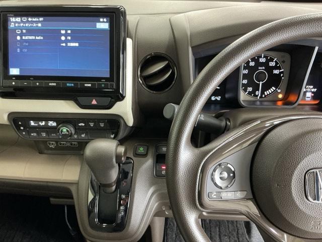 Ｎ－ＷＧＮ Ｌ　ドラレコ　ナビ　Ｒカメラ　ブルートゥース　運転席シートヒーター　キーレスエントリー　横滑防止装置　ＬＥＤヘッド　Ｂカメ　Ｐセンサー　記録簿　盗難防止システム　ＡＢＳ　サイドエアバッグ　スマ－トキ－（3枚目）