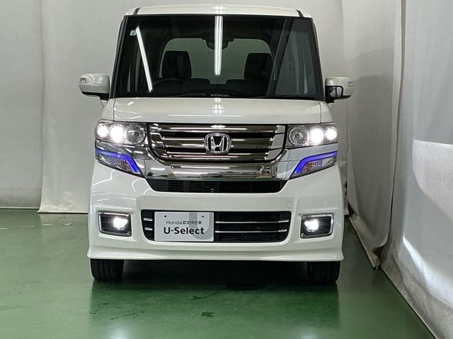 N-BOXカスタム G・ターボLパッケージ Rカメラ ナビ CD DVD ETC ECONモード ターボモデル プッシュスタートスマートキー 横滑り防止 地デジ キーレス AC イモビ オートクルーズ 運転席エアバッグ PW PS Wエアバック(6枚目)