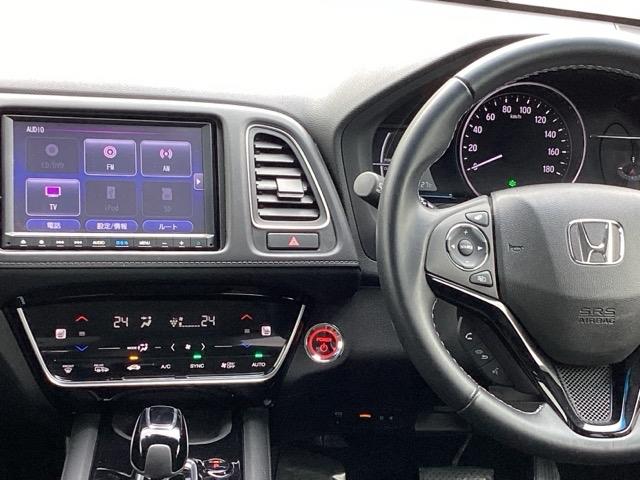 ヴェゼル ハイブリッドＺ・ホンダセンシング　純正メモリーナビＬＥＤライト　ＶＤＣ　レーダーブレーキ　リアカメラ　フルセ　セキュリティアラーム　ＤＶＤ再生可　オートクルーズ　シ－トヒ－タ－　パワーウィンド　スマ－トキ－　ドラレコ　ＵＳＢポート（3枚目）