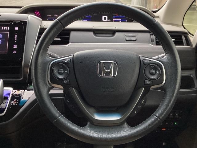 フリードハイブリッド ハイブリッド・EX Hondaインターナビ+リンクアップフリー+ETC車載器(ナビ連動)LEDヘッドライト+アクティブコーナリングライト 地デジフルセグTV シ-トヒ-タ- 整備記録簿 USB接続 リヤカメラ ABS(15枚目)