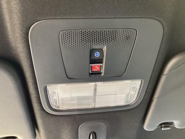 緊急通報ボタンは天井にあります。運転中の体調不良や、エアバッグの作動しない事故の際には押してください。