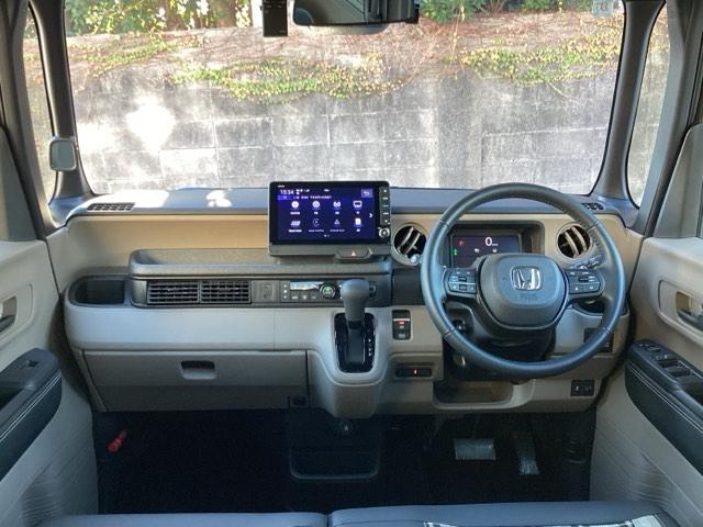 Ｎ－ＢＯＸジョイ ターボ　マルチビューカメラシステム　チェック柄撥水ファブリック（フロント・リアシート／リアシート背面／荷室スライドボード）　ＬＥＤヘッド　ＥＴＣ車載器　オートエアコン　バックカメラ　両側電動ドア　キーフリー（2枚目）