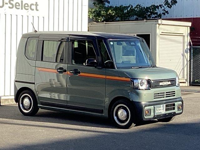 Ｎ－ＢＯＸジョイ ターボ　マルチビューカメラシステム　チェック柄撥水ファブリック（フロント・リアシート／リアシート背面／荷室スライドボード）　ＬＥＤヘッド　ＥＴＣ車載器　オートエアコン　バックカメラ　両側電動ドア　キーフリー（7枚目）