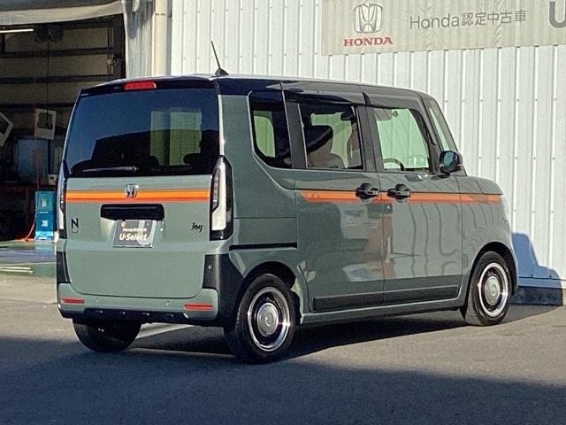 Ｎ－ＢＯＸジョイ ターボ　マルチビューカメラシステム　チェック柄撥水ファブリック（フロント・リアシート／リアシート背面／荷室スライドボード）　ＬＥＤヘッド　ＥＴＣ車載器　オートエアコン　バックカメラ　両側電動ドア　キーフリー（8枚目）