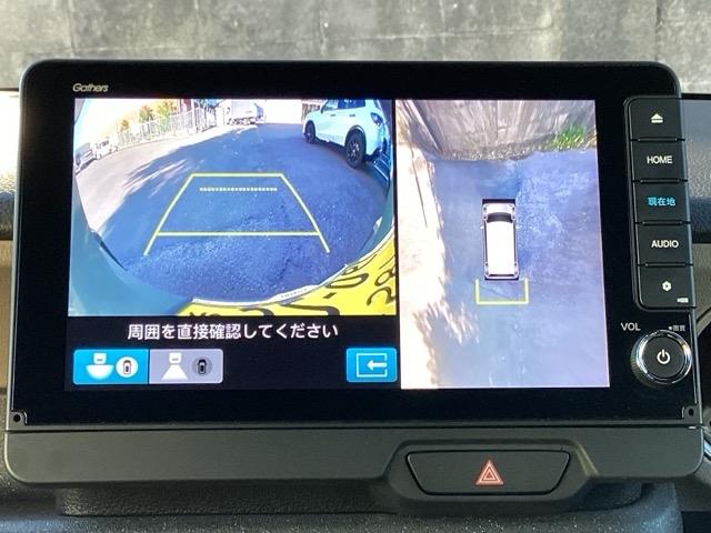 Ｎ－ＢＯＸジョイ ターボ　マルチビューカメラシステム　チェック柄撥水ファブリック（フロント・リアシート／リアシート背面／荷室スライドボード）　ＬＥＤヘッド　ＥＴＣ車載器　オートエアコン　バックカメラ　両側電動ドア　キーフリー（12枚目）