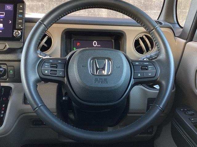 Ｎ－ＢＯＸジョイ ターボ　マルチビューカメラシステム　チェック柄撥水ファブリック（フロント・リアシート／リアシート背面／荷室スライドボード）　ＬＥＤヘッド　ＥＴＣ車載器　オートエアコン　バックカメラ　両側電動ドア　キーフリー（16枚目）