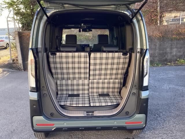 Ｎ－ＢＯＸジョイ ターボ　マルチビューカメラシステム　チェック柄撥水ファブリック（フロント・リアシート／リアシート背面／荷室スライドボード）　ＬＥＤヘッド　ＥＴＣ車載器　オートエアコン　バックカメラ　両側電動ドア　キーフリー（19枚目）