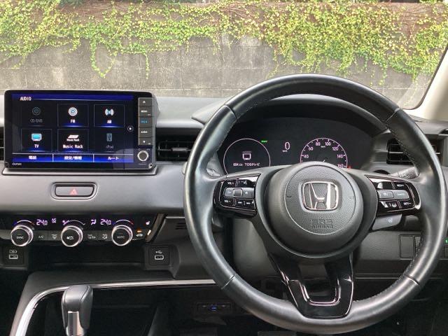 ヴェゼル ｅ：ＨＥＶＺ　ＥＴＣ／純正ナビ／バックモニター／ホンダセンシング　スマキ　Ｐトランク　フルオートエアコン　Ｄレコ　エアバッグ　両席エアバック　Ｒカメ　記録簿付　パワーウィンドウ　ＬＥＤランプ　ソナー　クルーズＣ（3枚目）