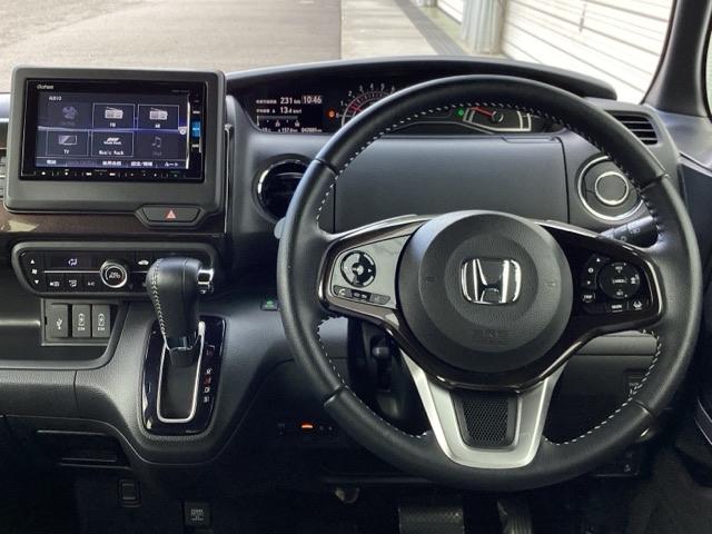 Ｎ－ＢＯＸカスタム Ｇ・Ｌターボホンダセンシング　ＥＴＣ／純正ナビ／バックモニター／ホンダセンシング　ドラレコ付き　助手席エアバッグ　横滑り防止　地デジ　シートヒータ　ＤＶＤ　整備記録簿有　ＵＳＢ　ＬＥＤヘッドライト　オートクルーズコントロール　ＰＳ（3枚目）