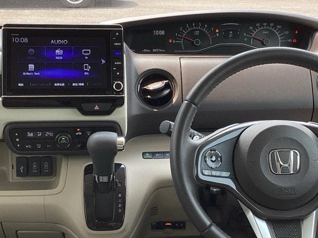 Ｎ－ＢＯＸ Ｇ・Ｌターボホンダセンシング　純正メモリーナビＬＥＤライト　左右電動スライドドア　ＥＴＣ車載器　ＵＳＢ接続　スマートキー　サイドカーテンエアバック　地デジ　横滑り防止装置　クルーズコントロール　ＡＡＣ　ＤＶＤ再生　ヒーター　ターボ（3枚目）
