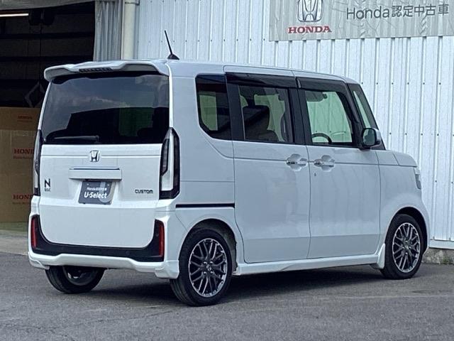 Ｎ－ＢＯＸカスタム ターボ　シートＨ　スマートキ　Ａクルコン　１オーナー　盗難防止　サイドカーテンエアバック　ＵＳＢ入力　キーレスエントリー　ナビＴＶ　両席エアバック　パーキングセンサー　ターボ車　エアコン　ＬＥＤライト（8枚目）