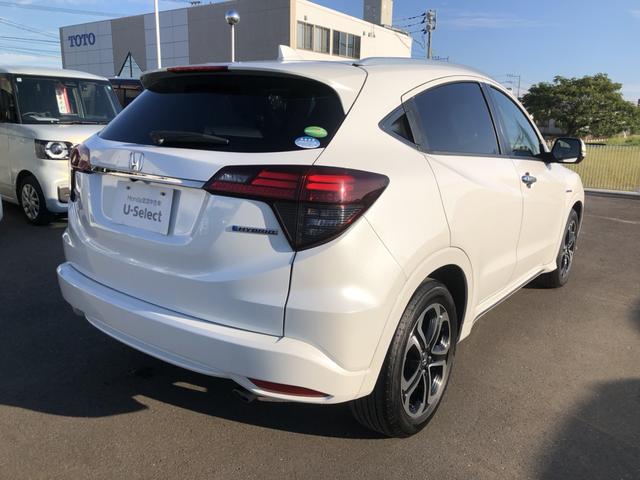 ヴェゼル ハイブリッドＺ・ホンダセンシング　純正ナビ　ＥＴＣ　前後ドラレコ　シートヒーター　クルーズコントロール　アルミホイール　ＬＥＤ　ワンオーナー　禁煙車　レーダーサポート　１オーナ－　ＤＶＤ再生機能　整備記録簿　横滑り防止システム　フルセ（38枚目）