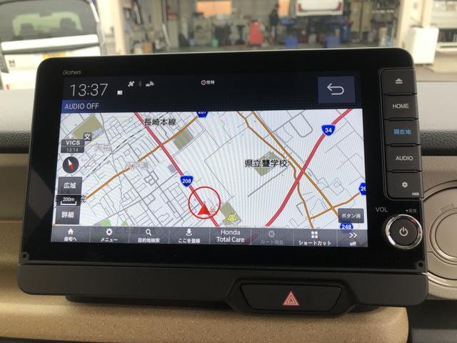 Ｎ－ＢＯＸ ベースグレード　試乗車アップ　純正ナビ　ドラレコ　片側電動ドア　ＬＥＤ　シートヒーター　ＥＣＯＮ　Ｓヒーター　ブレーキサポート　ＤＶＤ再生可　キーフリーシステム　禁煙　盗難防止装置　パワーウインドー　ナビＴＶ　ＵＳＢ（5枚目）