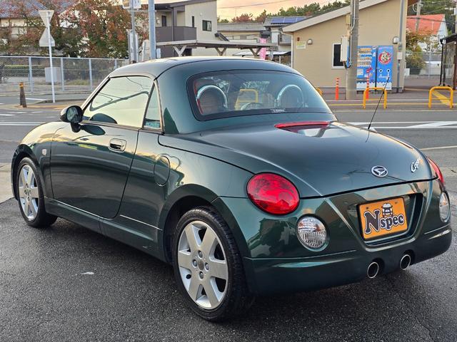 コペン タンレザーエディション タンレザーエディション 電動オープン ストラーダナビ ETC シートヒーターオートマ ウッドコンビステア 純正アルミホイール キーレス(35枚目)