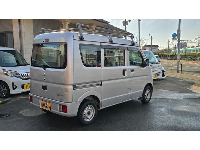 エブリイ PA 全国対応2年保証 ハイルーフ ルーフキャリア インパネ5速マニュアル 法人ワンオーナー 2(4)人 250(350kg) 2WD エアコン パワステ エアバッグ(6枚目)