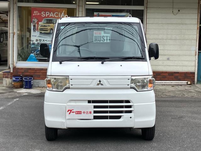 ミニキャブトラック 　切り替え式４ＷＤ　ＨＩＬＯ切替　５速マニュアル　エアコン　パワステ　三方開　ゲートチェーン　鳥居　作業灯　運転席エアバック　軽トラック（3枚目）