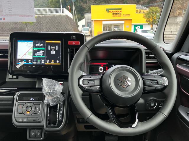 スペーシアカスタム ハイブリッドＸＳ　届出済未使用車／ナビ・フルセグＴＶ／Ｂｌｕｅｔｏｏｔｈ接続／パーキングセンサー／ヘッドアップディスプレイ／ＬＥＤヘッドランプ／両側電動スライドドア／ステアリングヒーター／１５インチＡＷ（3枚目）