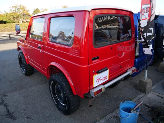 ジムニー サマーウインド リミテッド FRバンパー 社外16インチアルミホイール リフトアップ CD オーバーフェンダー パワーステアリング エアコン(5枚目)