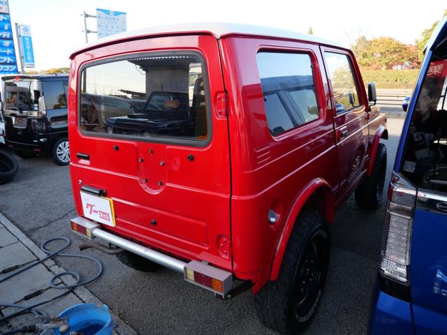 ジムニー サマーウインド リミテッド FRバンパー 社外16インチアルミホイール リフトアップ CD オーバーフェンダー パワーステアリング エアコン(6枚目)