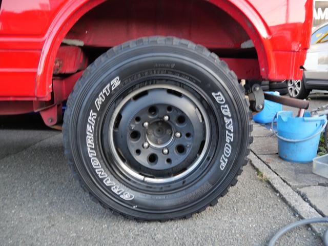 ジムニー サマーウインド リミテッド FRバンパー 社外16インチアルミホイール リフトアップ CD オーバーフェンダー パワーステアリング エアコン(7枚目)