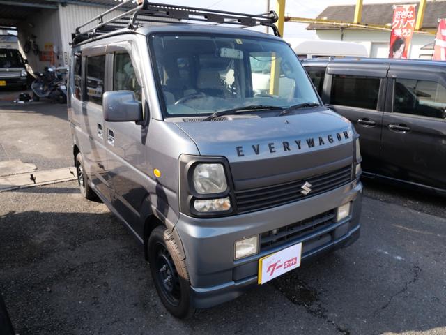 エブリイワゴン PZターボ キーレスエントリー 左側電動スライドドア ナビ フルセグ 電動格納ミラー オートエアコン プライバシーガラス セキュリティ(4枚目)