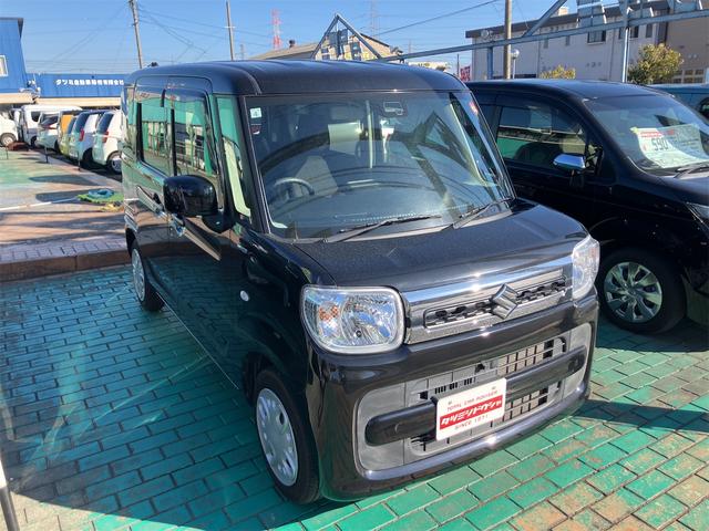 スペーシア ハイブリッドＸ　全周囲カメラ　両側電動スライドドア　ナビ　ＴＶ　クリアランスソナー　レーンアシスト　衝突被害軽減システム　オートライト　スマートキー　アイドリングストップ　電動格納ミラー　シートヒーター　ベンチシート（15枚目）