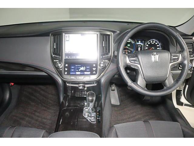 クラウンハイブリッド アスリートS フルセグ メモリーナビ DVD再生 ミュージックプレイヤー接続可 バックカメラ 衝突被害軽減システム ETC LEDヘッドランプ 記録簿(5枚目)