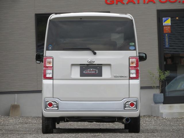 ウェイク X ファインセレクションSA ターボ ローダウン 16AW 社外マフラー ETC バックカメラ フロントタイヤ2本新品 フルセグナビ Bluetooth DVD再生 衝突被害軽減システム 片側電動スライドドア スマートキー(12枚目)