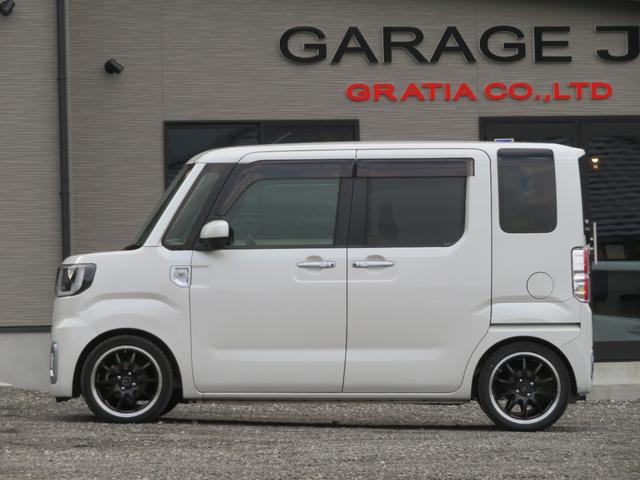 ウェイク X ファインセレクションSA ターボ ローダウン 16AW 社外マフラー ETC バックカメラ フロントタイヤ2本新品 フルセグナビ Bluetooth DVD再生 衝突被害軽減システム 片側電動スライドドア スマートキー(14枚目)