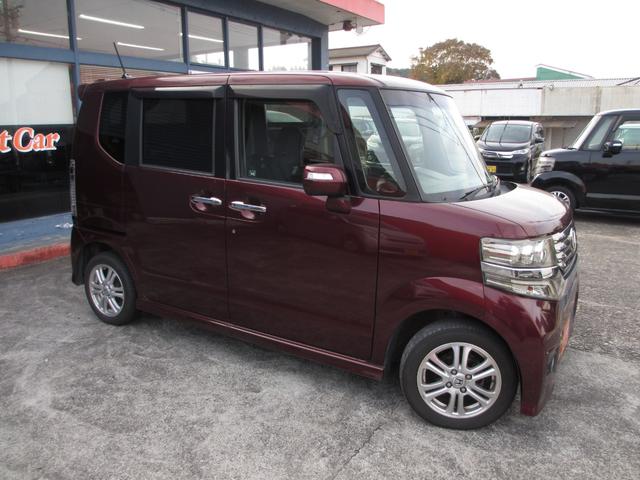 N-BOXカスタム G・Lパッケージ パワースライドドア スマートキー バックカメラ 純正エアロ 純正アルミ HIDライト(2枚目)