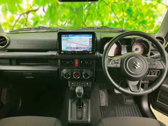 ジムニー ４ＷＤ　ＸＣ　社外　９インチ　ＳＤナビ／レーダーブレーキサポート（スズキ）／シートヒーター　前席／車線逸脱防止支援システム／パーキングアシスト　バックガイド／ドライブレコーダー　純正　バックカメラ　４ＷＤ　ドラレコ（4枚目）