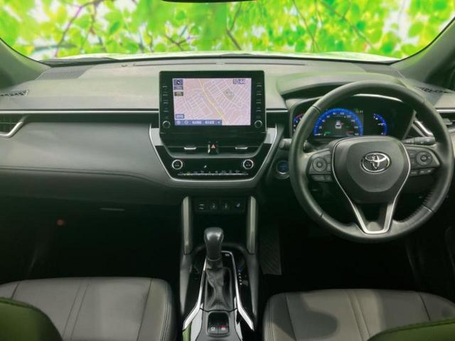 カローラクロス ハイブリッドZ 保証書/ディスプレイオーディオ+ナビ9インチ/トヨタセーフティセンス/シートヒーター 前席/パノラミックビューモニター/車線逸脱防止支援システム/パーキングアシスト バックガイド 衝突被害軽減システム(4枚目)