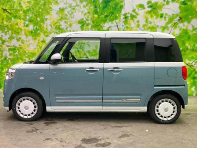 ムーヴキャンバス ストライプスＧ　保証書／ディスプレイオーディオ９インチ／スマートアシスト（トヨタ・ダイハツ）／両側電動スライドドア／シートヒーター　前席／パノラマモニター／車線逸脱防止支援システム／登録済未使用車　全周囲カメラ　ＴＶ（2枚目）