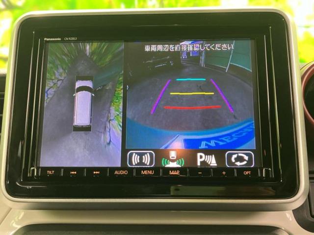 スペーシア ハイブリッドX 新品タイヤ/純正 8インチ SDナビ/デュアルカメラブレーキサポート(スズキ)/両側電動スライドドア/シートヒーター 運転席/全方位モニター用カメラ/ドライブレコーダー 社外 全周囲カメラ DVD再生(14枚目)
