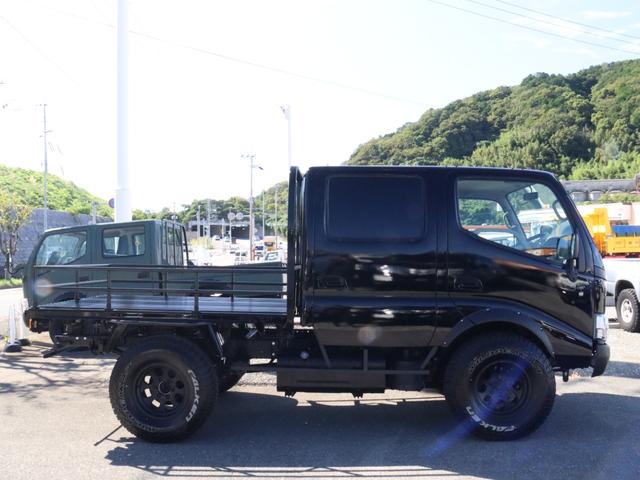 ダイナトラック Ｗキャブロング　ダブルキャブ　３インチボディリフト　オーバーフェンダー　後期ルックヘッドライト　　Ｒｒパイプフェンダー（7枚目）