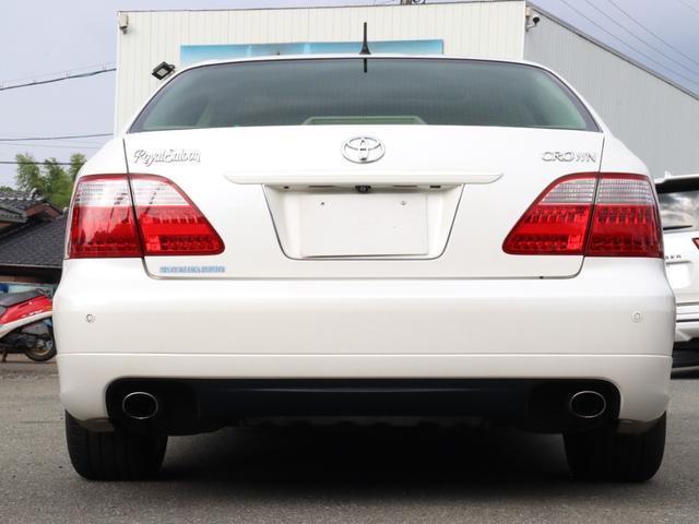 クラウン ロイヤルサルーン ベージュ本革シート サンルーフ カールソン20インチAW ローダウン 後期バンパー モデリスタフルエアロ シートヒーター(45枚目)