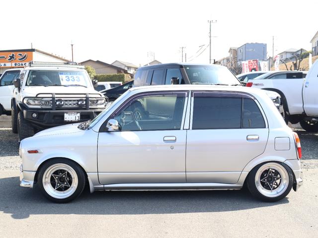 ミラジーノ ジーノ　ＮＡ　純正５速マニュアル車　当時物スターシャーク　ローダウン　マフラー　ローレルウィンカー　前後キャンバー（2枚目）