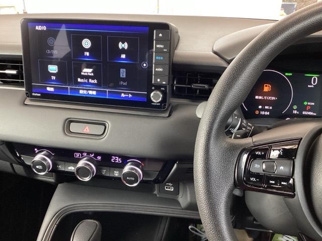 ヴェゼル e:HEVX 純正ナビ フルセグ リアカメラ 前後障害物センサー AAC イモビライザー スマ-トキ- 誤発進抑制 PW クルコン ESC ETC装備 キーフリー LEDヘッドランプ ナビTV DVD再生可 ABS(2枚目)