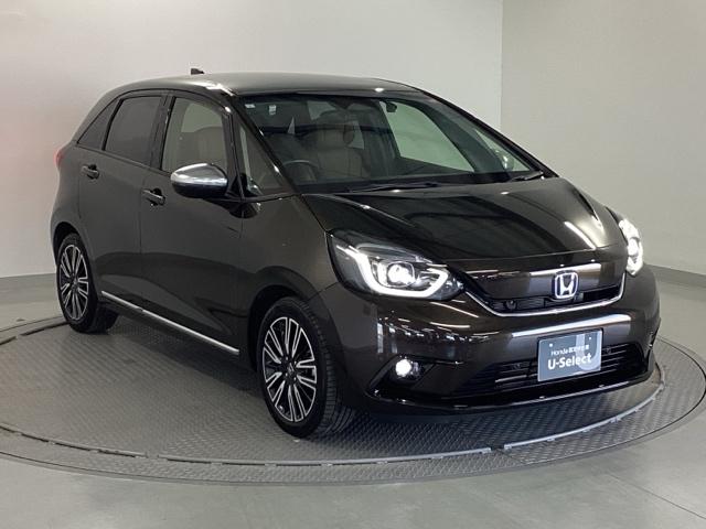 フィット ｅ：ＨＥＶリュクス　純正メモリーナビ　ドラレコ　リアカメラ、　誤発進抑制機能　本革シート　ＥＴＣ付　ＬＥＤ　シートヒーター　クルーズコントロール　セキュリティアラーム　ドライブレコーダー　ＤＶＤ　ＶＳＡ　フルセグ　ＵＳＢ（7枚目）