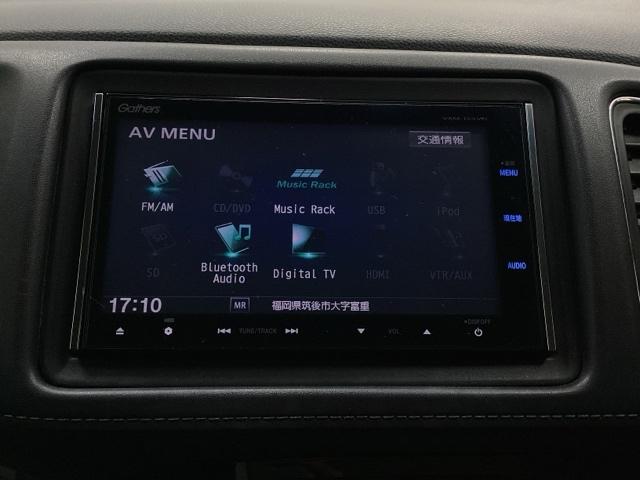 ヴェゼル ハイブリッドX メモリーナビ ETC リアカメラ シートヒーター ナビTV キーレス Aストップ スマートキー&プッシュスタート ESC PS サイドカーテンエアバック AAC DVD再生 ABS付 PW LED(10枚目)