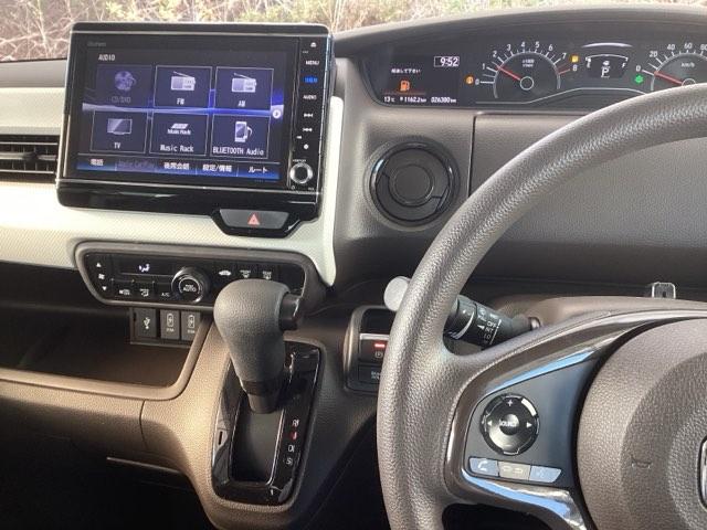 N-BOX L 純正ナビ 片側電動スライドドア ETC バックセンサー 地デジフルセグTV Wエアバッグ 前席シートヒーター USB接続 ナビTV LED リモコンキー Bカメラ イモビ DVD VSA ドラレコ付(2枚目)