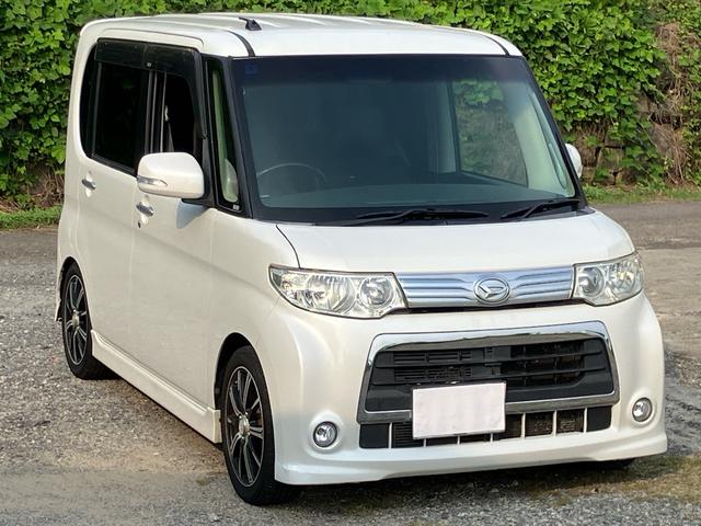 タント カスタムＸ　／後期型／左側電動スライドドア／アルパイン大画面ＳＤナビ／フルセグ／Ｂｌｕｅｔｏｏｔｈ／ＤＶＤ再生／ＵＳＢ／ＨＤＭＩ／革調シートカバー／ＨＩＤライト／ｍｏｍｏステア／スマートキー／オートエアコン（3枚目）