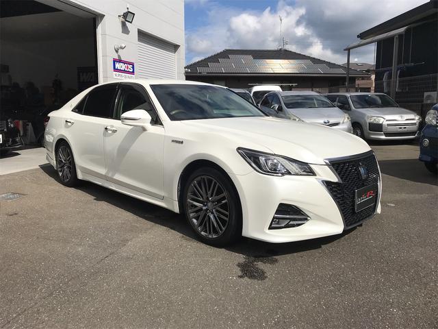 クラウンハイブリッド ハイブリッドアスリートＳ　Ｊ－フロンティア　純正８型ナビ　バックカメラ　セーフティセンスＰ　レーダークルーズコントロール　ＥＴＣ　ドライブレコーダー　ハーフレザーシート　シートヒーター　ステアリングヒーター　純正１８インチＡＷ（4枚目）