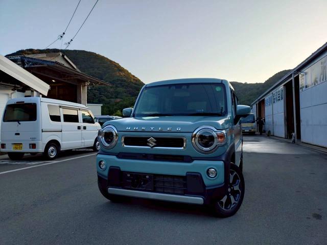 ハスラー ハイブリッドXターボ ・全周囲カメラ・純正モニターナビ・プッシュスタート・衝突軽減システム・シートヒーター・スペアキー有・新品タイヤ・新品バッテリー・禁煙車・純正アルミホイール(3枚目)